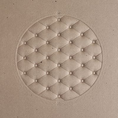 Fiber REPLACEMENT SEAT - Round quilted tufted Pattern seat chair fancy antique decorative design embossed raised pressed