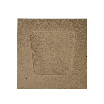 Fiber Replacement Seat - Daisy Sunflower Pattern seat chair fancy antique decorative design embossed raised pressed