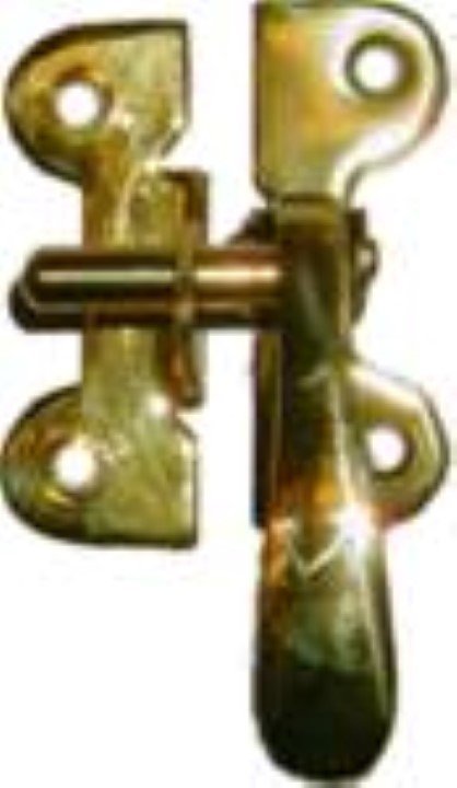 (LIMITED STOCK) - Right Hand Flush Mount McDougall Latch - Polished Brass  Hoosier Sellers antique vintage restore