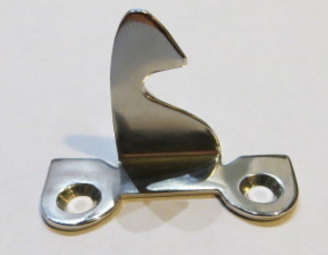 (LIMITED STOCK) -- Left Hand Flush Mount Catch Only - Nickel Plated  Hoosier Sellers mcdougall antique vintage restore latch