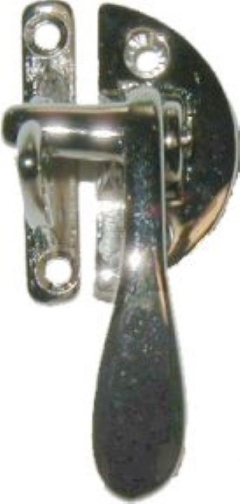 Right Hand Boone Offset Cabinet Latch - Nickel Plated - Hoosier Sellers antique vintage restore
