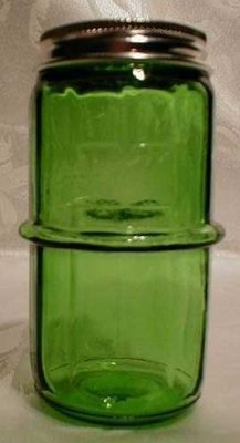 (LIMITED STOCK) -- Hoosier Spice Jar - Green Glass - limited supply, rack shaker