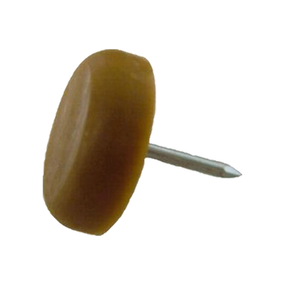 5/8"  - 3/4" - 7/8" Diameter Brown Plastic Glides chair seat table stool leg furniture move foot cap round floor protection