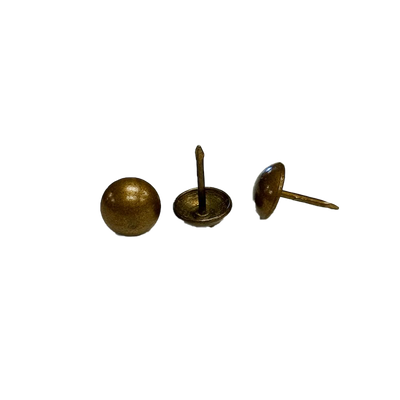 50 or 1000 (COUNT) 7/16 50 or 1000 (COUNT) 7/16" Decorative Nails plain head old french natural finish upholstery fiber seat chair trim rustic tack vintage patina