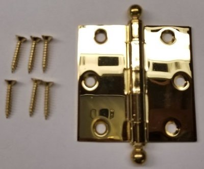 Lacquered Polished Brass Door & Window Hinge 3.5