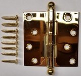 Lacquered Polished Brass Steel Door & Window Hinge 4" X 4" Inch Architectural Grade