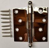 Polished Nickel Plated Steel Door & Window Hinge 4" X 4" Inch Architectural Grade