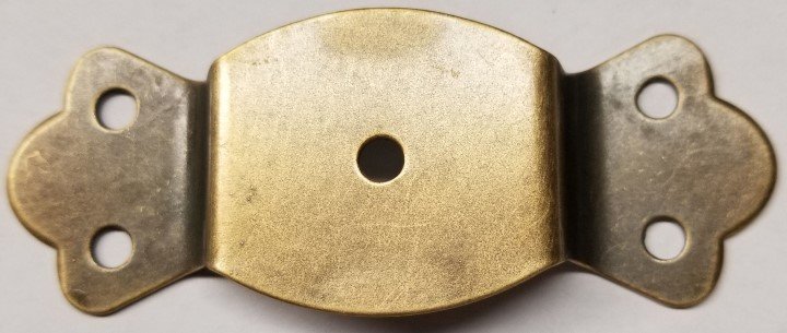 Antique Brass Trunk Handle Loop - Plated chest steamer leather vintage old