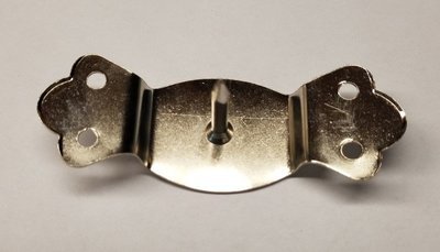 Nickel Plated stamped steel Trunk Handle Loop - chest steamer leather vintage old antique