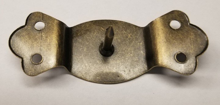 Trunk Handle Loop - Antique Brass Plated chest steamer leather vintage old