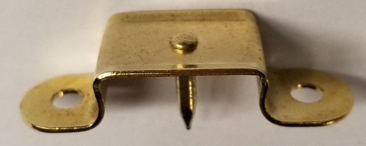 Brass Plated Steel Small Trunk Handle Loop With Pin - leather vintage antique chest steamer
