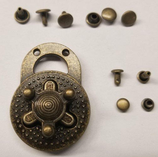Antique Brass Plated Turn Lock  latch case clip flap catch purse box pouch