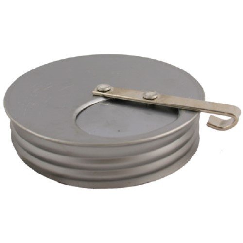 3" Steel Sugar Jar Dispenser Cap Lid Hoosier sellers spice cracker door top cover old retro vintage