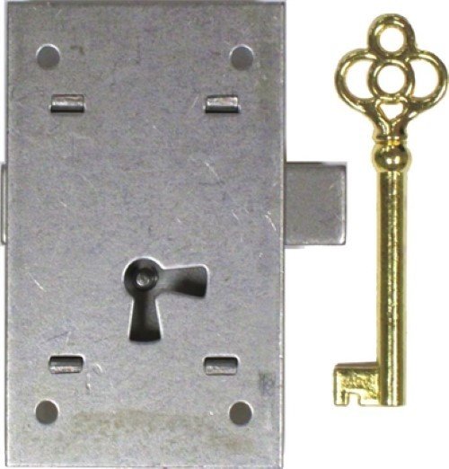 LARGE Flush Mount Cupboard Lock 2 x 3" two way left & right cabinet desk chest trunk china kitchen drawer