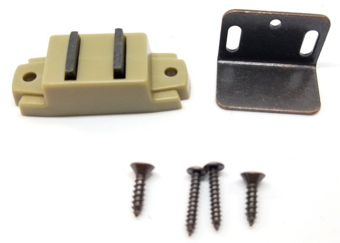 Magnetic Catch With 90° Bend Strike Plate door lock mailbox cabinet strong duty
