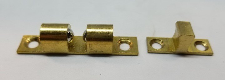 Solid Brass Ball Catch door lock mailbox cabinet strong antique fancy vintage