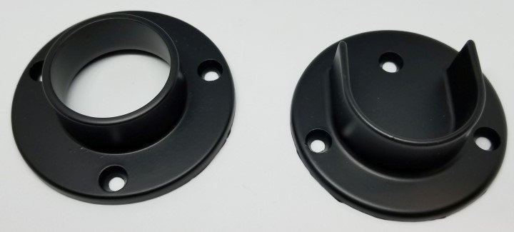 Ward Robe Pole Sockets Black Powder Coated Hanger clothes bar dowel rod heavy duty
