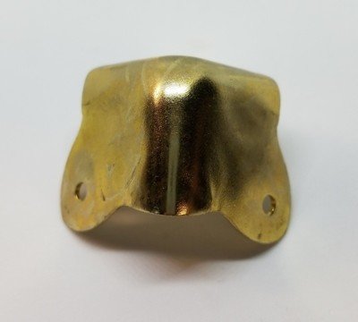 (CLEARANCE LIMITED STOCK) - Brass Plated Trunk Corner cap cover steamer chest antique vintage old