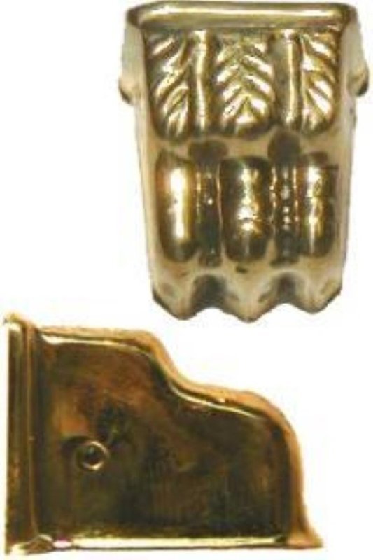 Small BRIGHT BRASS stamped Claw foot toe leg cap piano stool table chair cart antique coffee buffet server