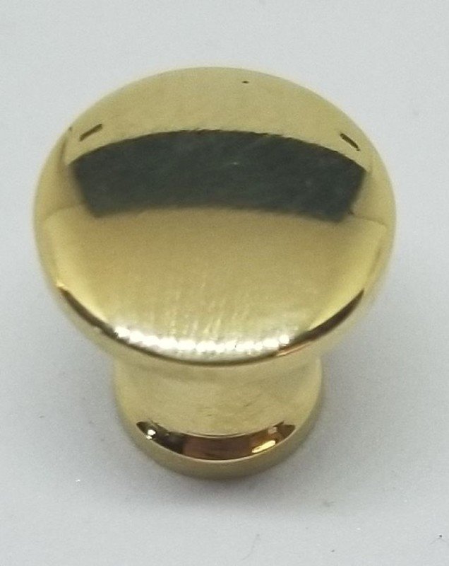 1/2" Polished Turned Solid Brass BOOKCASE Knob desk small cabinet drawer pull handle