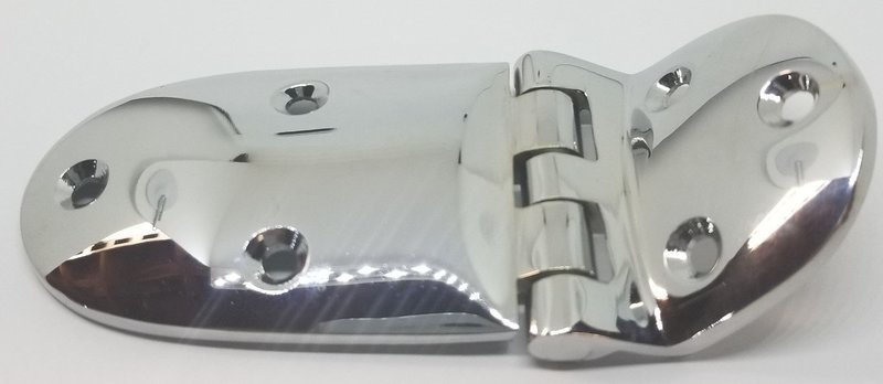 Nickel Plated Cast Brass Ice Box Door Hinge with 3/8" Offset Fridge Antique Vintage Retro Flap old thick refrigerator