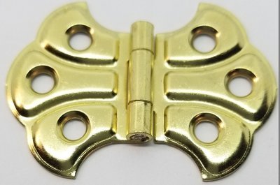 Brass Plated Shell Hinge Plated Steel wing butterfly antique vintage rustic small doll house tiny