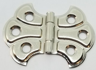 Nickel Plated Steel Shell Hinge wing butterfly antique vintage rustic small doll house tiny