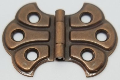 Antique Copper Plated Steel Shell Hinge wing butterfly vintage rustic small doll house tiny