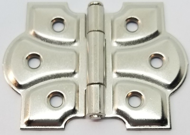 Nickel Plated Steel Loose Pin Cabinet Hinge removable pin swap box antique vintage small