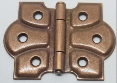 Antique Copper Plated Steel Loose Pin Cabinet Hinge removable pin swap box vintage small