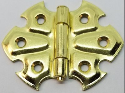 Brass Plated Steel Loose Pin Cabinet Hinge removable pin swap box antique vintage small jewelry