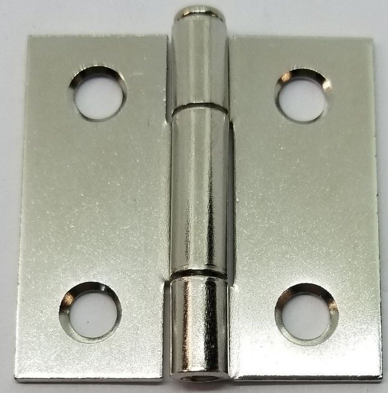 Nickel Plated Steel Loose Pin Cabinet Hinge removable pin swap box antique vintage small jewelry