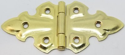 Brass Plated Steel Loose Pin Cabinet Hinge removable pin swap box antique vintage small jewelry