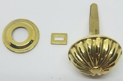 Split Pin Hollow Stamped Brass knob SPOOL CABINET thread sewing clarks jp coats handle pull
