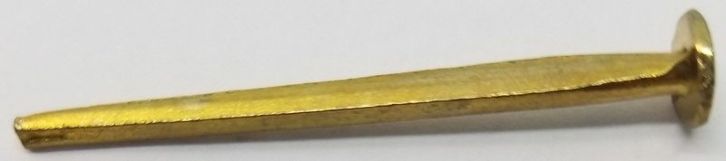 Brass Trunk Nails 1.5" Long - (1/4 LB Bag) chest steamer antique vintage old tacks retro rustic patina