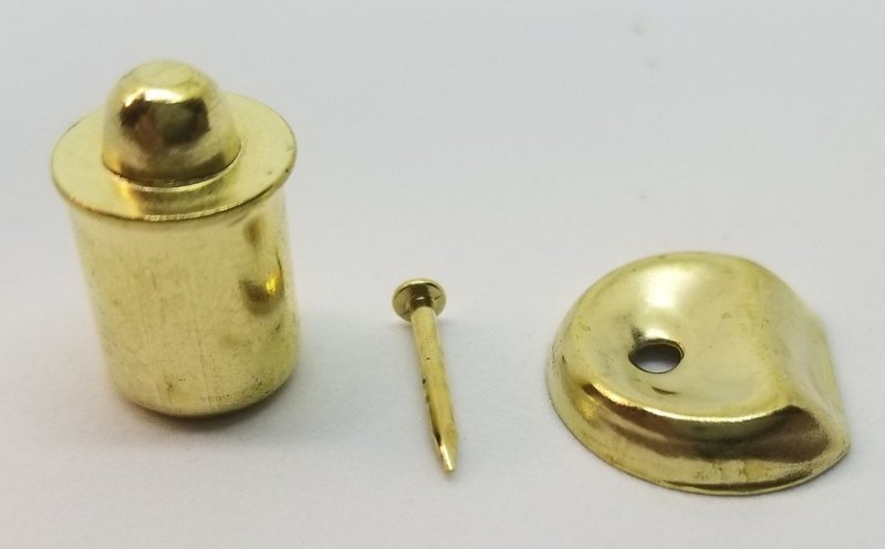Brass Plated Bullet Catch 3/8" Diameter ball cabinet spring button door small