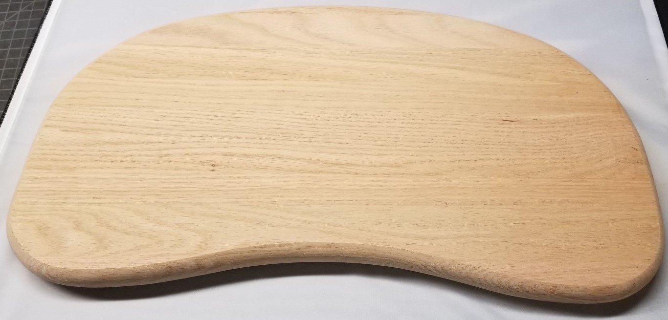 Solid Grooved Red Oak High Chair Tray wood antique vintage baby