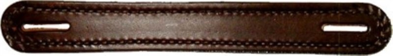 Chestnut - 8-3/4" Leather Trunk Handle holes Slots chest steamer antique box vintage old replacement