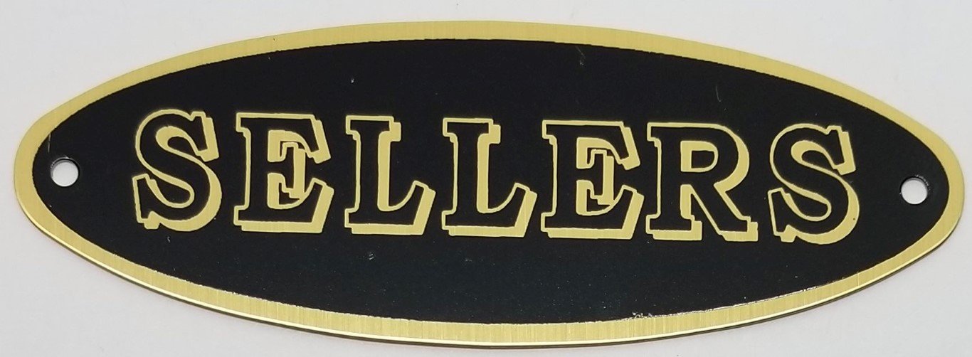BOONE Brass Name plate Cabinet label badge hoosier sellers antique vintage furni 