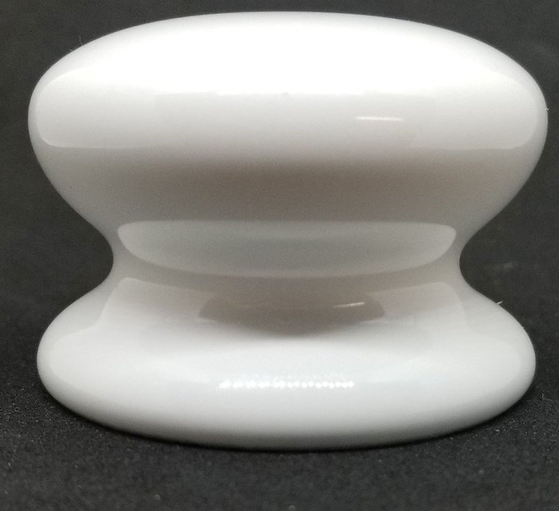 2" White Porcelain Round Knob pull handle drawer desk cabinet door antique old vintage