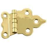 Boone Sellers OFFSET Cabinet Hinge Hoosier Polished Stamped Brass Victorian Gothic antique vintage