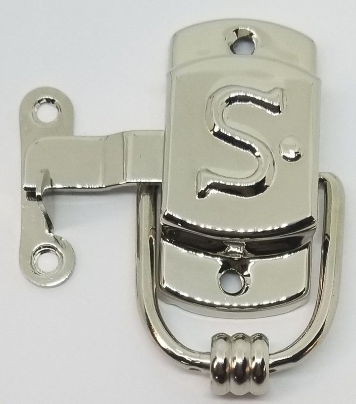 RIGHT Hand NICKEL Sellers "S" Cabinet Latch door knocker Hoosier antique vintage old