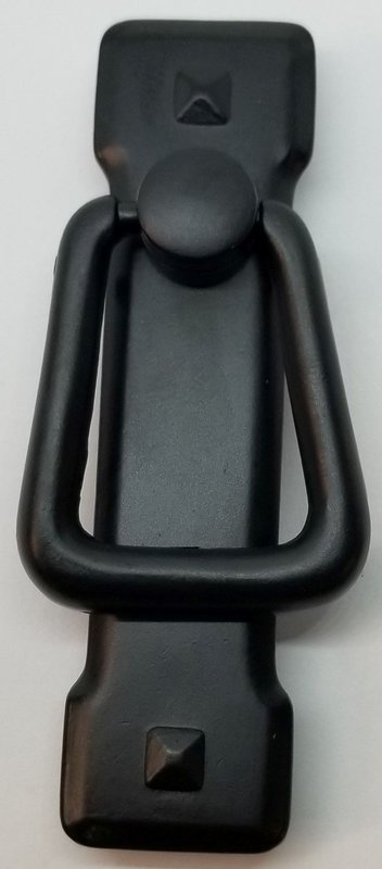 FLAT BLACK VERTICAL Mission Style Drawer Pull patina rustic vintage old zinc alloy cast