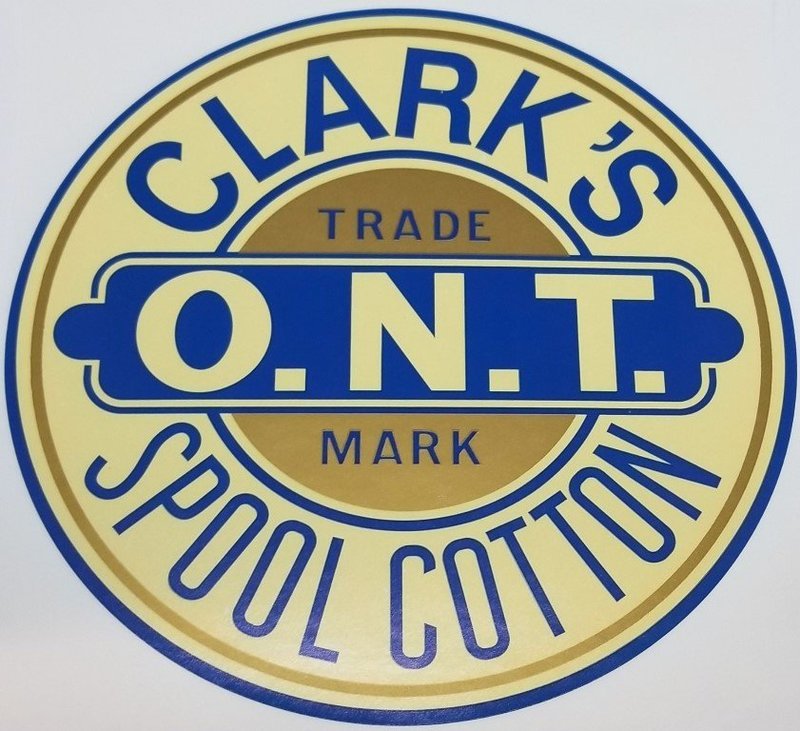 Clark's Spool Cabinet Decal thread vintage antique sticker Back badge name plate (LIMITED STOCK)