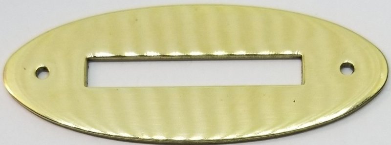 OVAL Stamped Brass Coin Slot Cover bank money box jewelry hole antique vintage