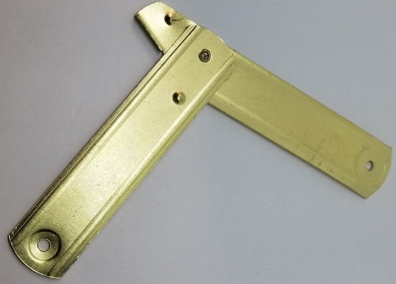 LARGE BRASS Plated Trunk Lid Stay chest steamer antique vintage lift hinge