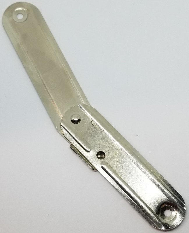 SMALL NICKEL Plated Trunk Lid Stay chest steamer antique vintage lift hinge