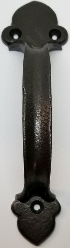 IRON Victorian Screen Door Pull handle knob steel cast black antique vintage old patina retro strong heavy