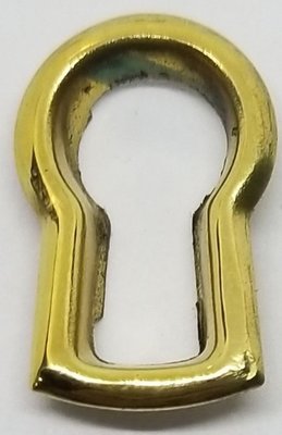Stamped Brass Keyhole Insert cover key plate desk cabinet door antique vintage old