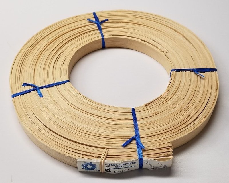 FLAT REED 3/4" SPLINT 100' Foot Coil basket seat chair cane spline weave